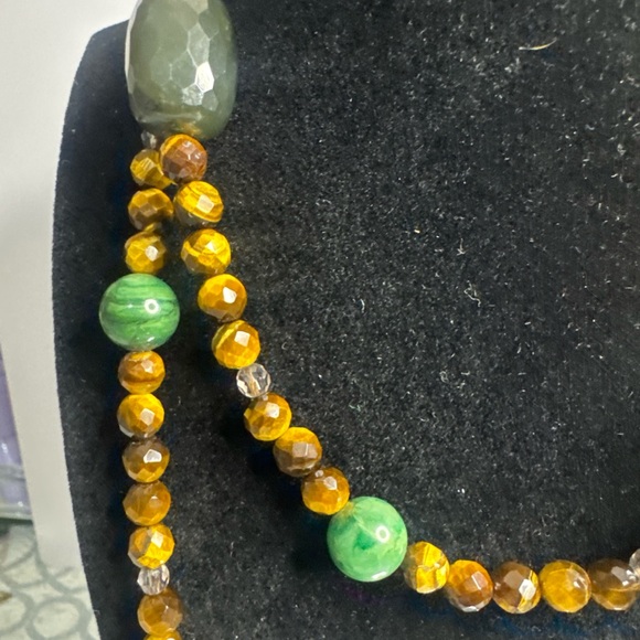 Natural tiger eye stone necklace - Picture 3 of 5